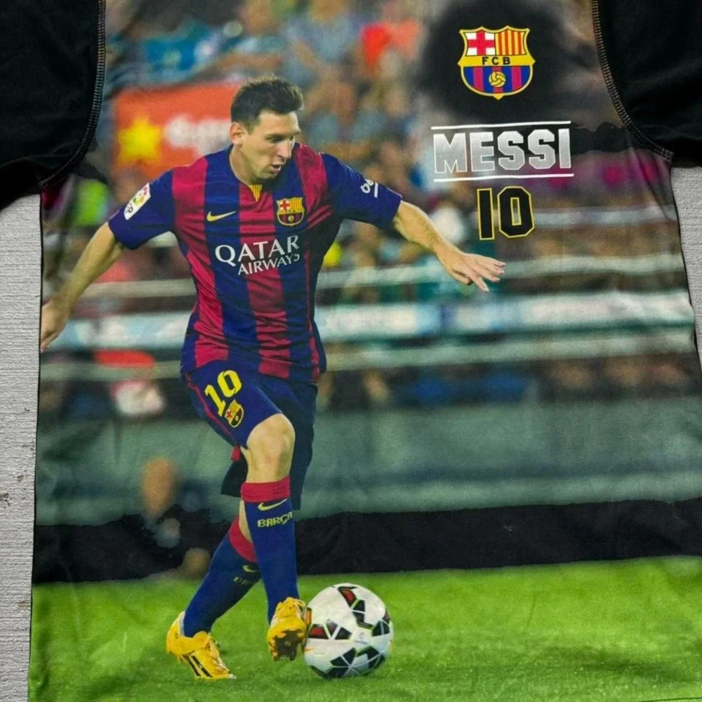 FC Barcelona Messi All‎ Over Print Soccer Kit Jersey Size Medium